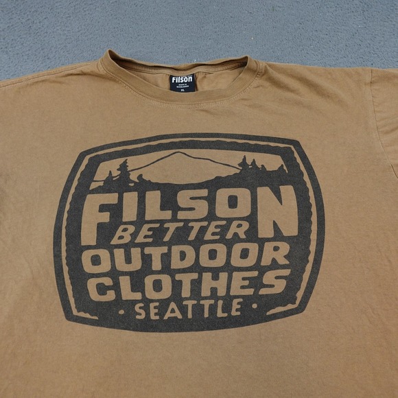 Filson Shirt Womens XL Brown Better Outdoor Clothes Seattle Logo Graphic Tee - Picture 2 of 8